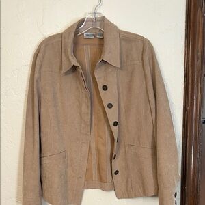 Chico's Light Brown Suede Blazer